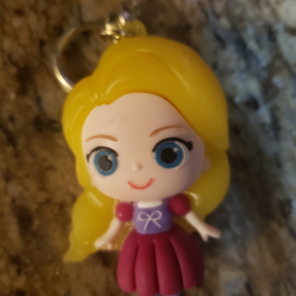 Adorable Yellow-Haired Doll Keychain